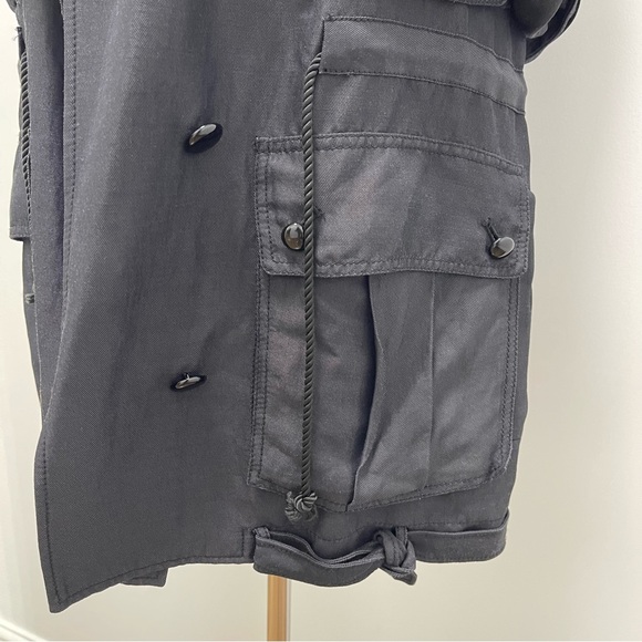 Vintage 3.1 Phillip Lim Linen Blend Utility Jacket, Black, 0 - Picture 4 of 14